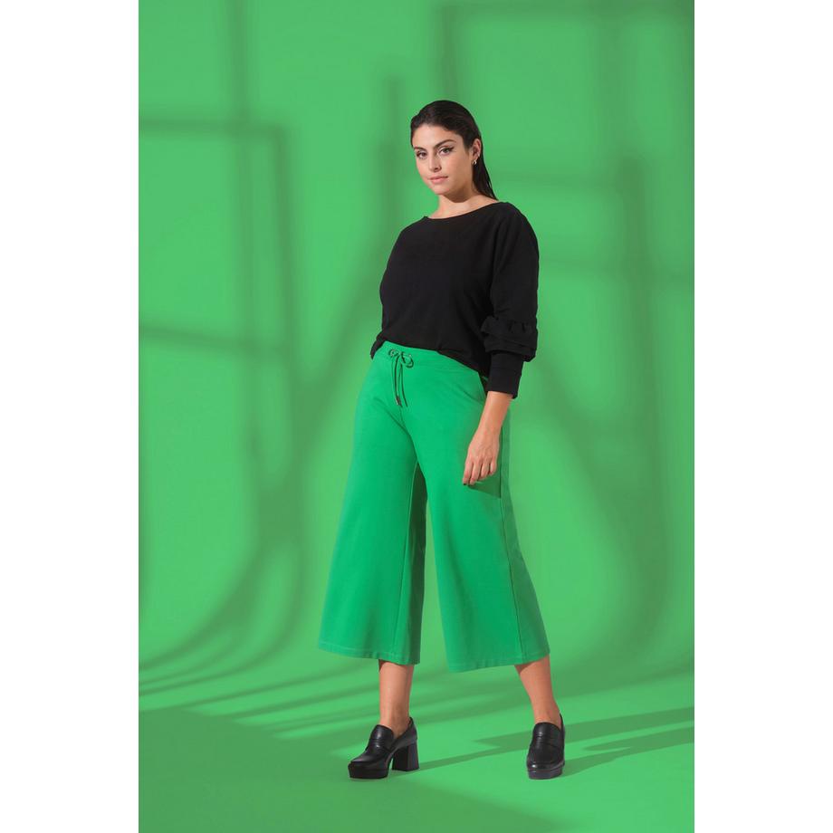 Ulla Popken Sweat-shirt Ruché Col V Manches Longues  