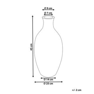 Beliani Vase décoratif en Terre cuite Traditionnel DIKAJA  