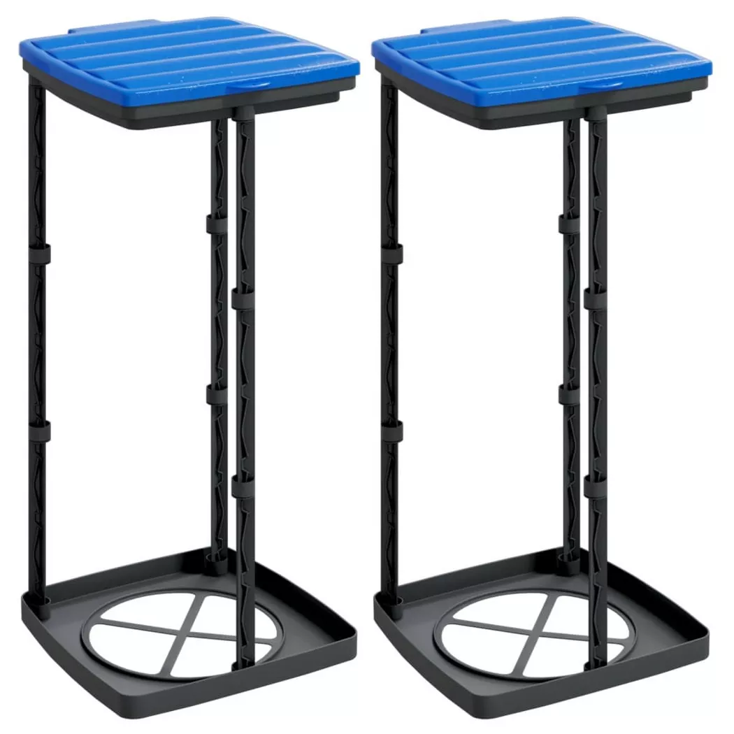 VidaXL - Müllsackständer polypropylen, One Size, Schwarz