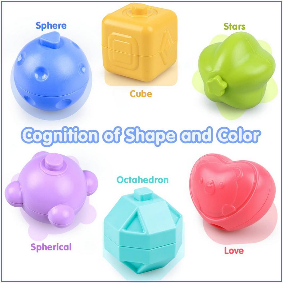Activity-board  Baby-Sinnesspielzeug mit buntem Würfel, Form Sortieren Stapeln Spielzeug motorischen Fähigkeiten lernen Geschenk 