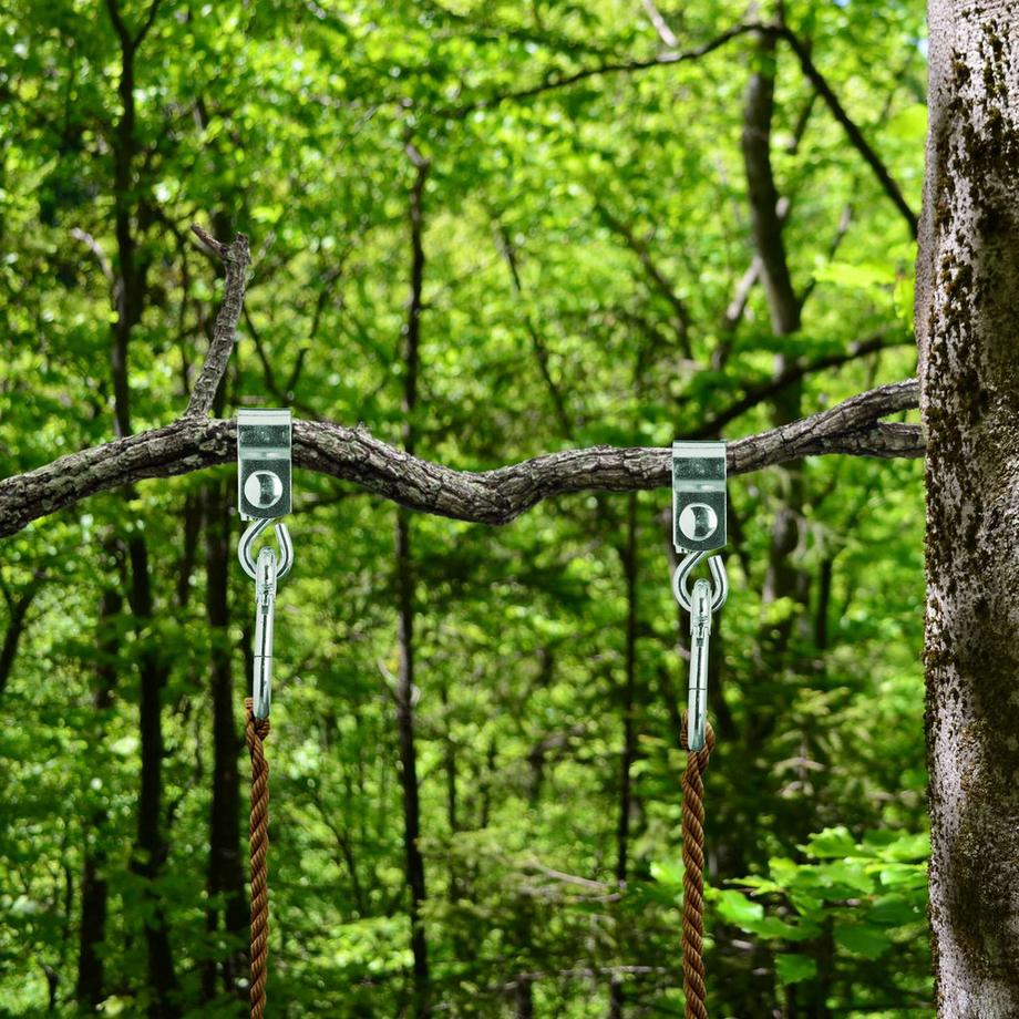 B2X  set di 2 ganci girevoli con moschettoni 