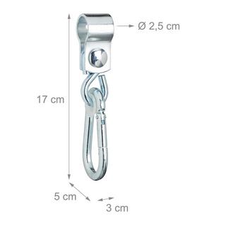 B2X Set 2 Ganci Girevoli con Moschettone  