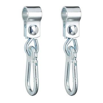 set di 2 ganci girevoli con moschettoni