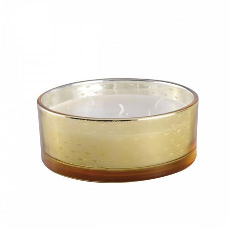 Aulica BOUGIE VANILLE POT EN VERRE DORE  