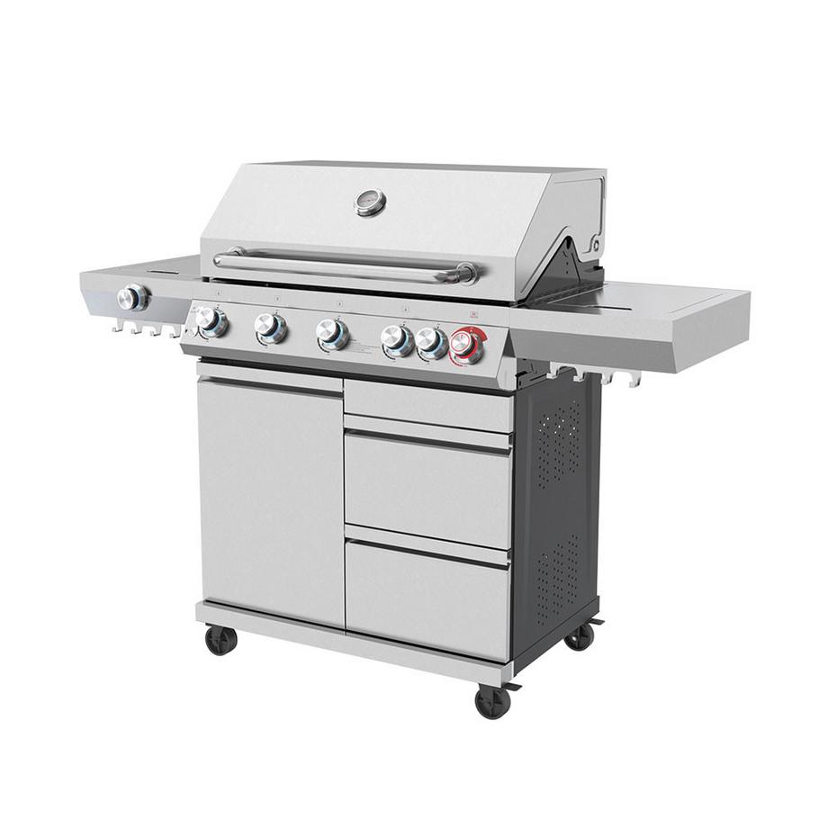 Gasgrill Expert 6 Brenner + Seitenbrenner Edelstahl