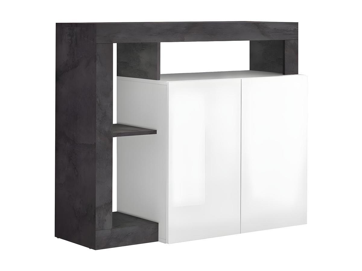 Image of Sideboard SEFRO 2 Türen 3 Ablagen lackiert BetonOptik Sideboard SEFRO 2 Türen 3 Ablagen lackiert BetonOptik