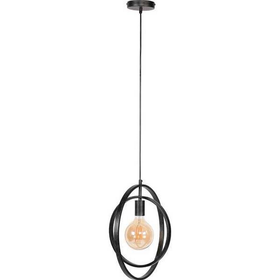 mutoni Lampe à suspension Turn around 1L Charbon  