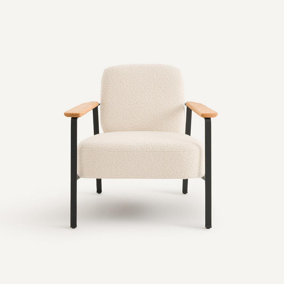 AM.PM Sessel aus Bouclé-Stoff und Metall  