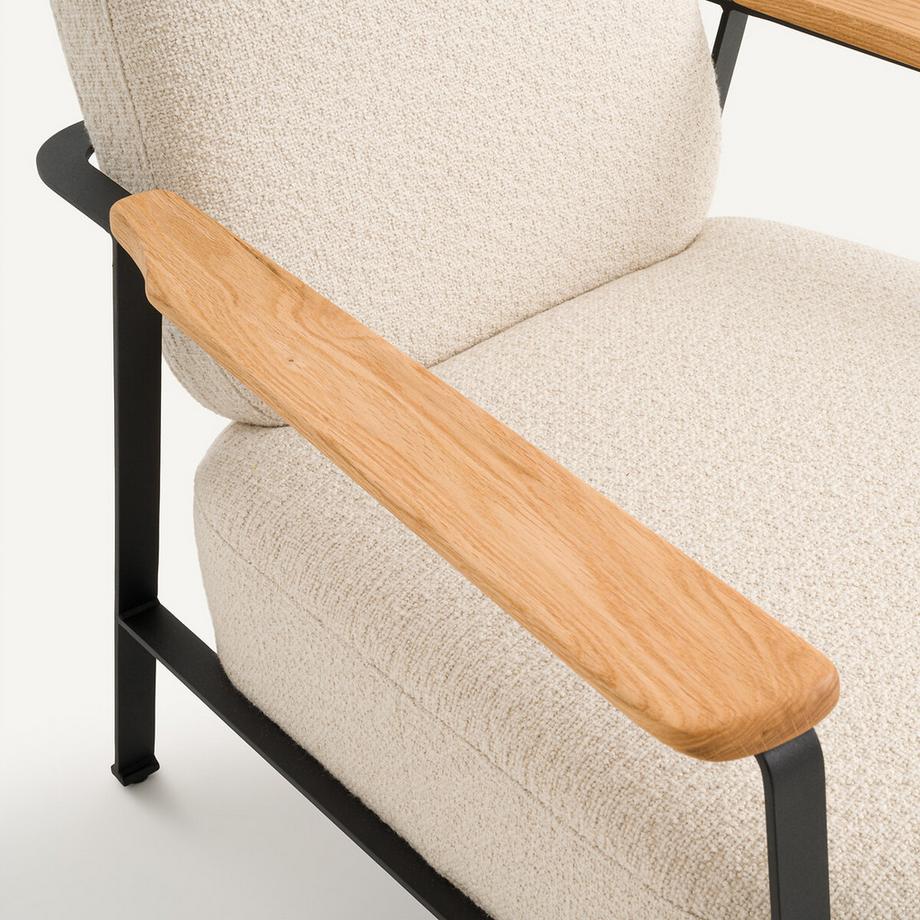 AM.PM Sessel aus Bouclé-Stoff und Metall  