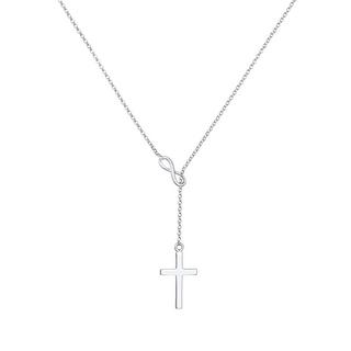 Elli  Halskette Y-Kette Kreuz Infinity Symbol 925 Silber 