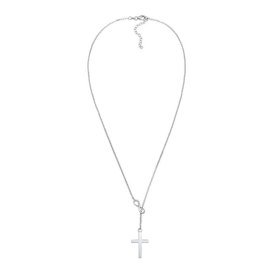 Elli  Halskette Y-Kette Kreuz Infinity Symbol 925 Silber 
