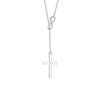 Elli  Halskette Y-Kette Kreuz Infinity Symbol 925 Silber 