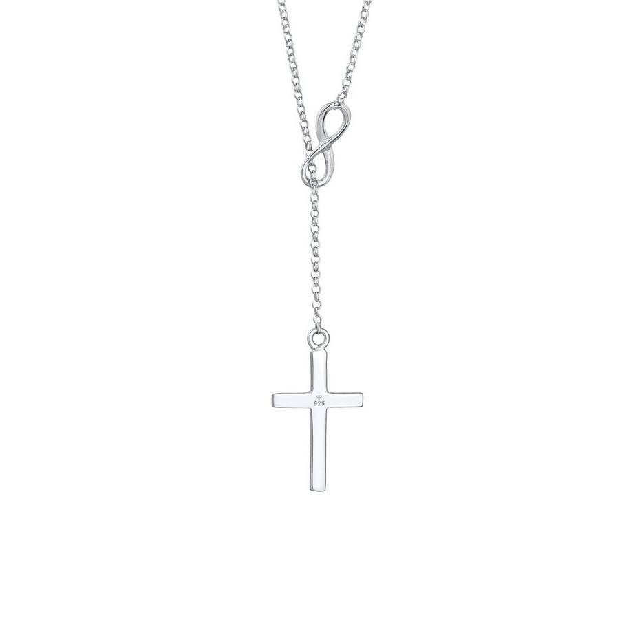 Elli  Halskette Y-Kette Kreuz Infinity Symbol 925 Silber 