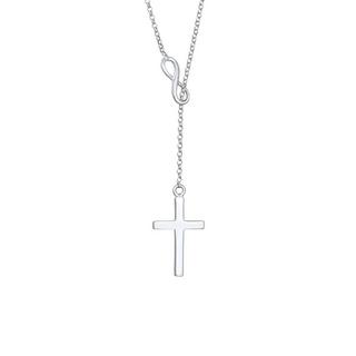 Elli  Halskette Y-Kette Kreuz Infinity Symbol 925 Silber 