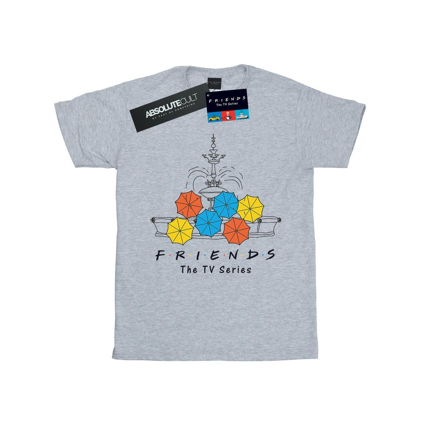 Image of Fountain And Umbrellas Tshirt Herren Grau 5XL