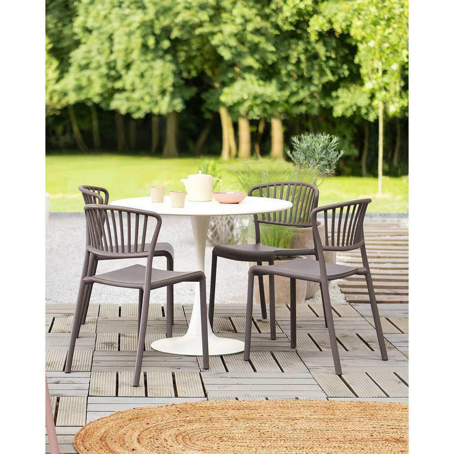 Beliani Set di 4 sedie da giardino en Polipropilene  GELA  