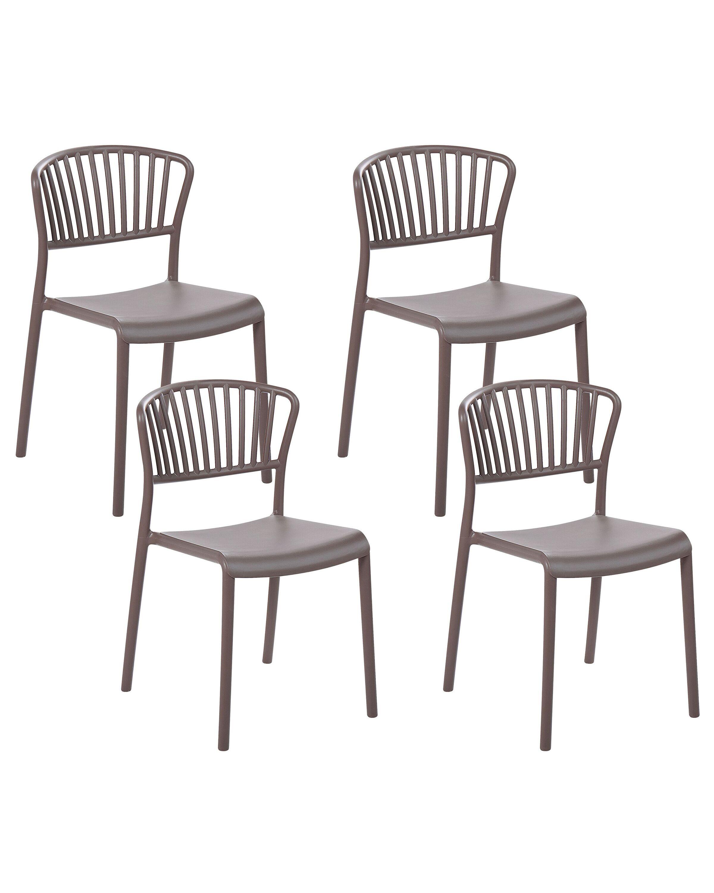 Beliani Lot de 4 chaises en Polypropylène Moderne GELA  