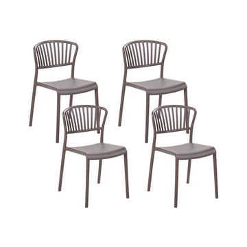 Lot de 4 chaises en Polypropylène Moderne GELA