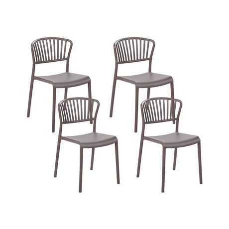 Beliani Lot de 4 chaises en Polypropylène Moderne GELA  