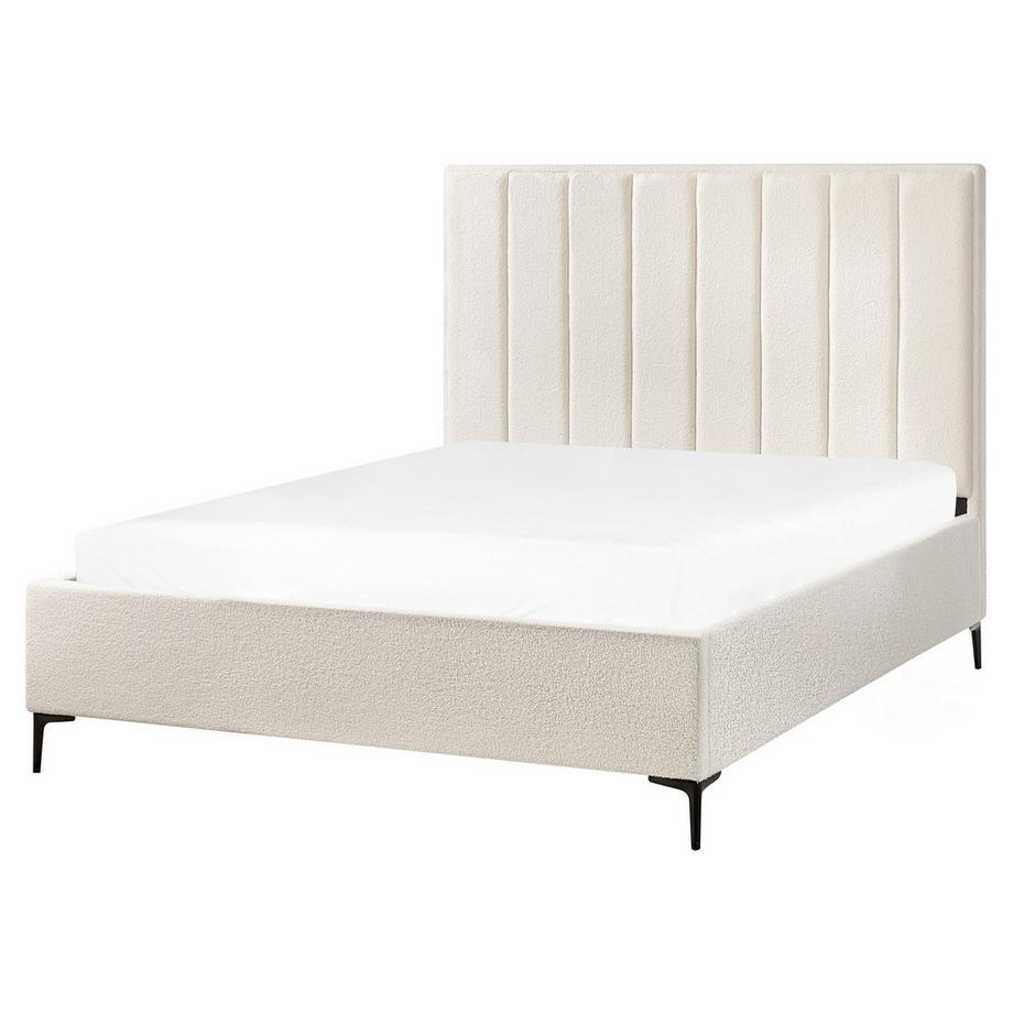 Beliani Letto contenitore en Bouclé Moderno SEZANNE  
