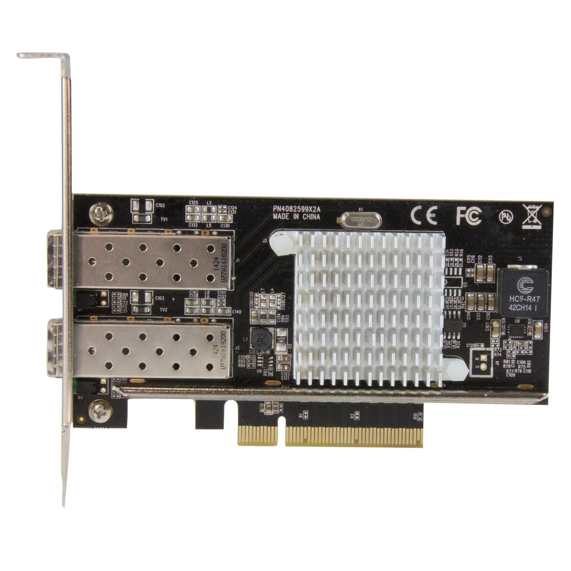 STARTECH  Scheda di rete PCI Express in Fibra ottica da 10Gb con 2 porte SFP+ aperto con Chip Intel 