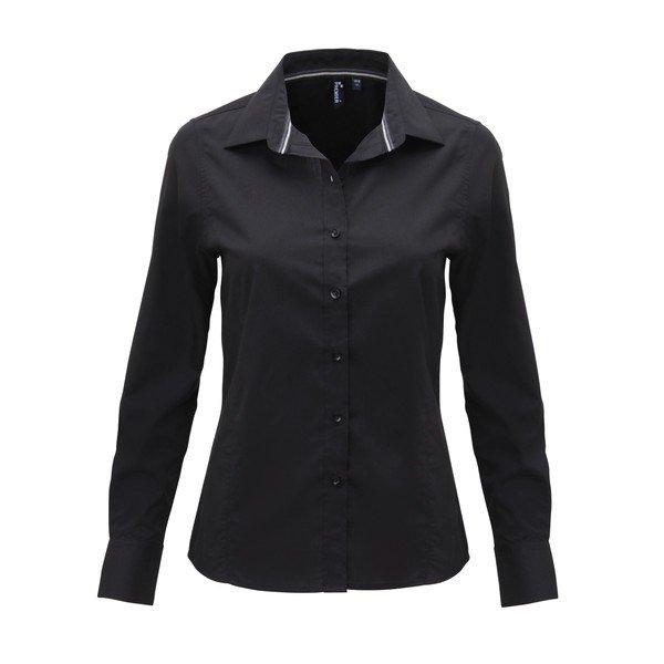 Image of Langarm Freitag Bluse Damen Schwarz XL
