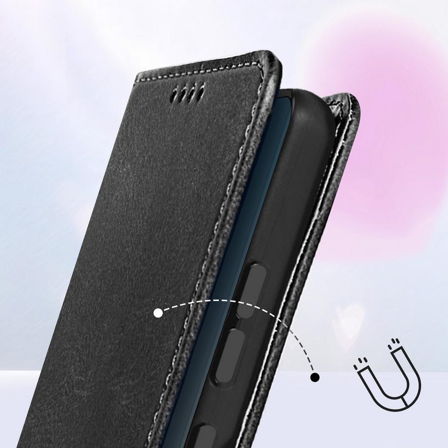 Avizar  OnePlus 12 / 12R Wallet Hülle Schwarz 