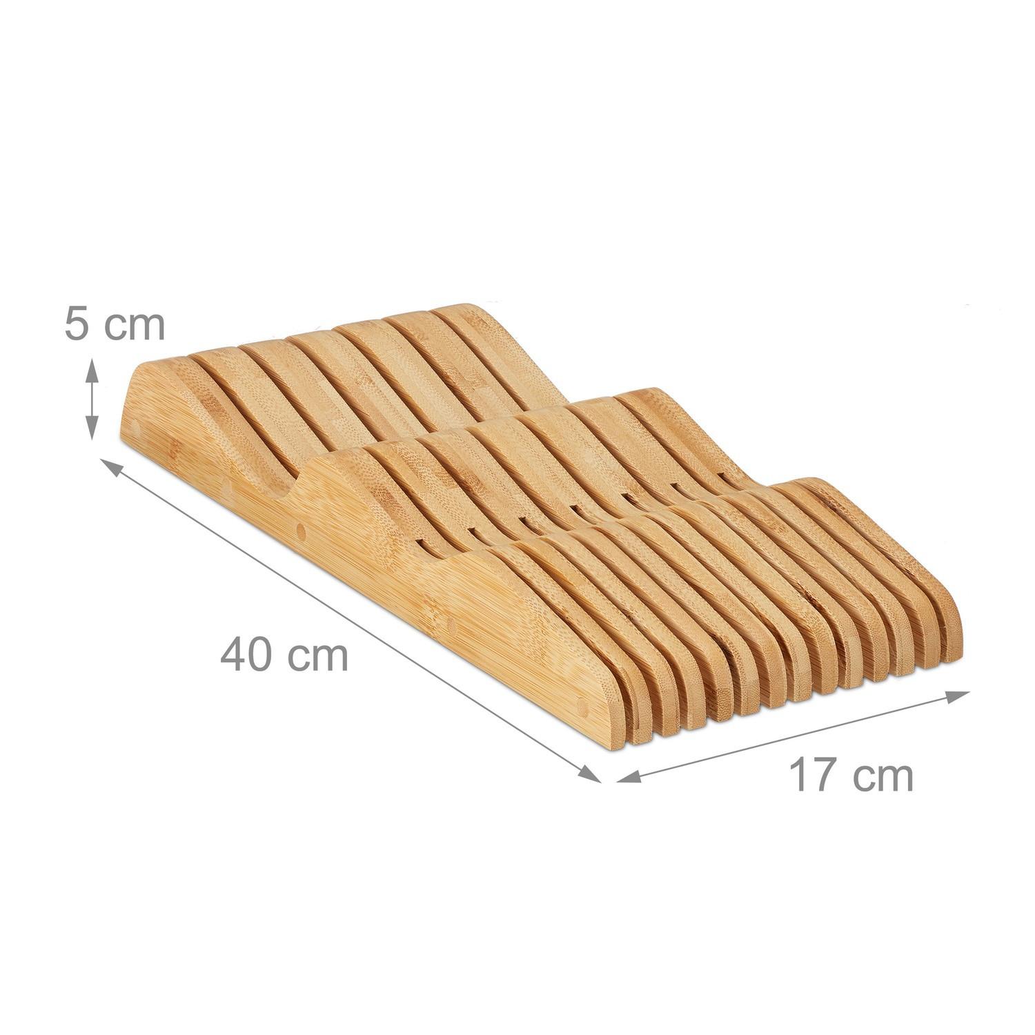 B2X Bloc à couteaux en bambou pour coffret  