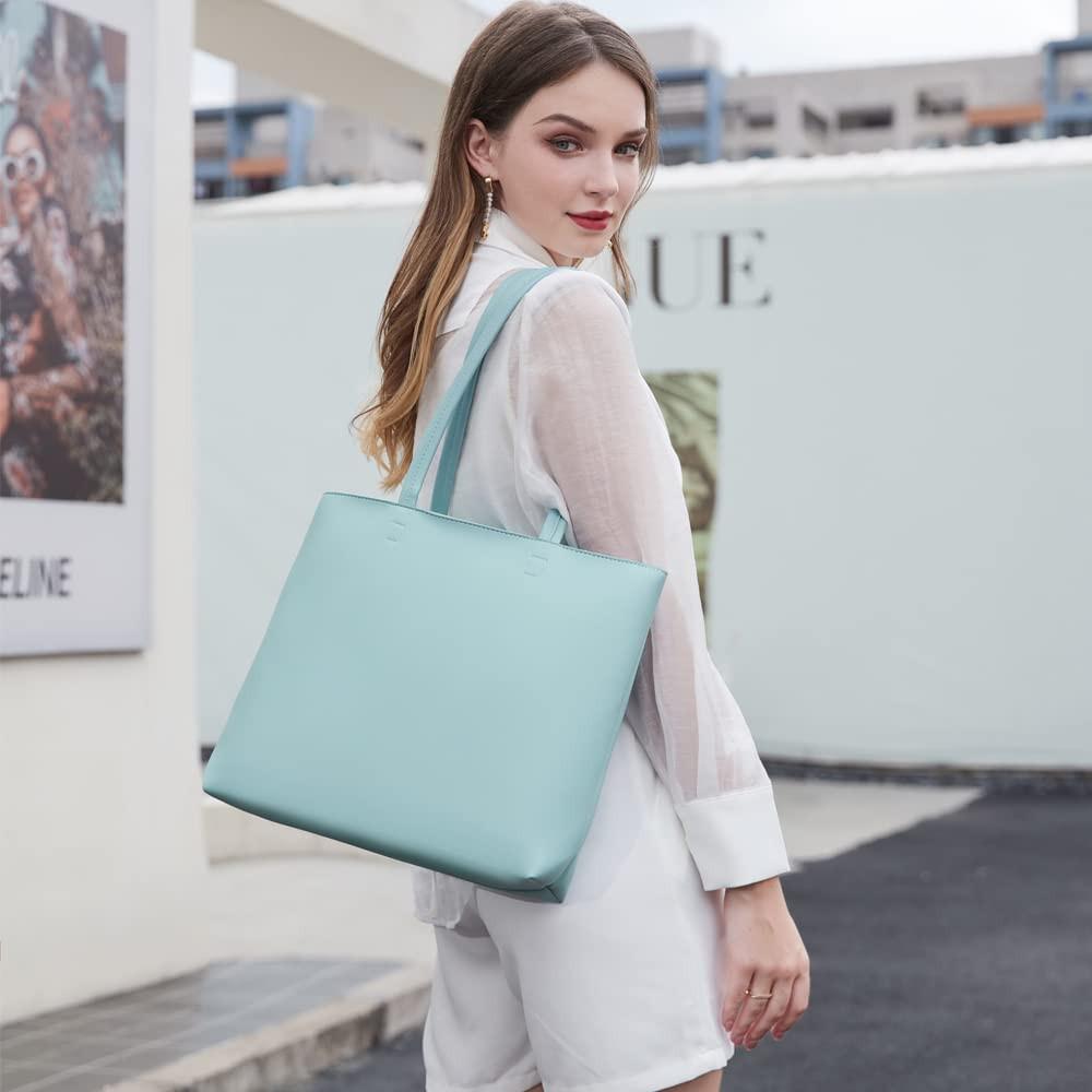 Only-bags.store PU Leder Reissverschluss Shopper Tasche  