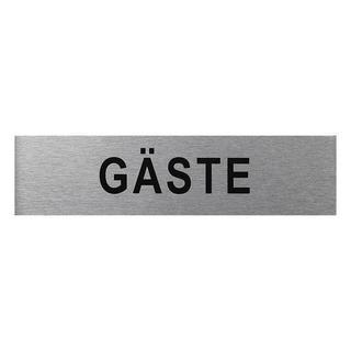 Pricenet Aluminium-Türschild „Gäste“ 160x40mm  