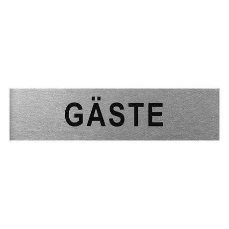 Pricenet Aluminium-Türschild „Gäste“ 160x40mm  