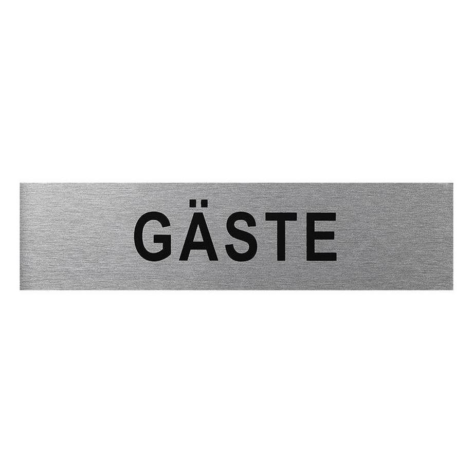 Plaque de porte en aluminium " Gäste " 160x40mm