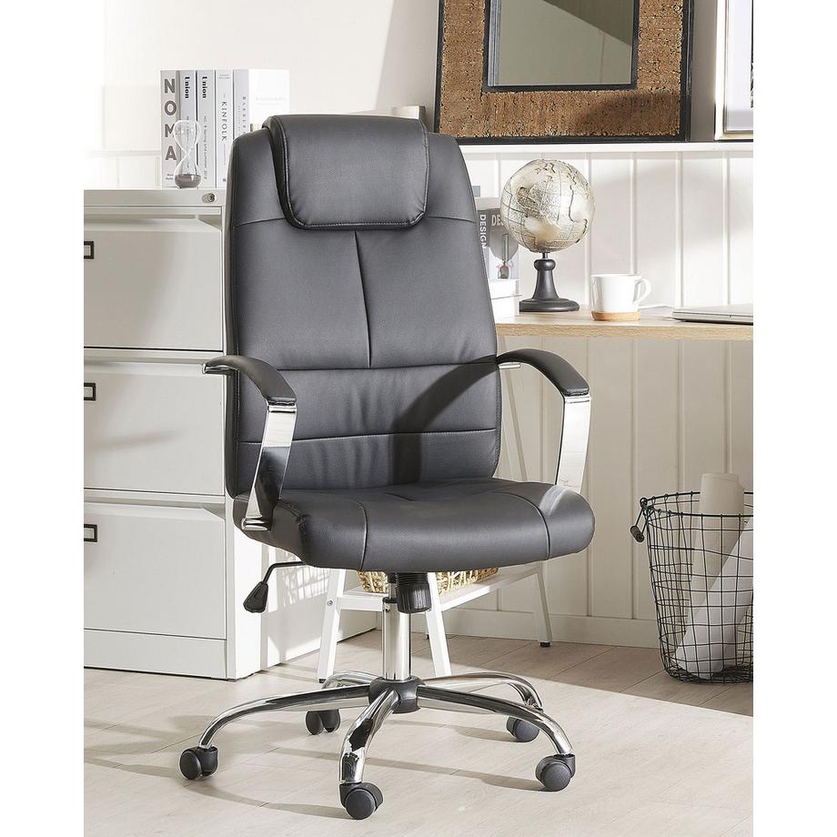 Beliani Poltrona da scrivania en Pelle sintetica Classico WINNER  