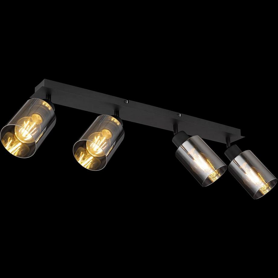 mutoni Spot Hadera métal noir mat 4xE27  