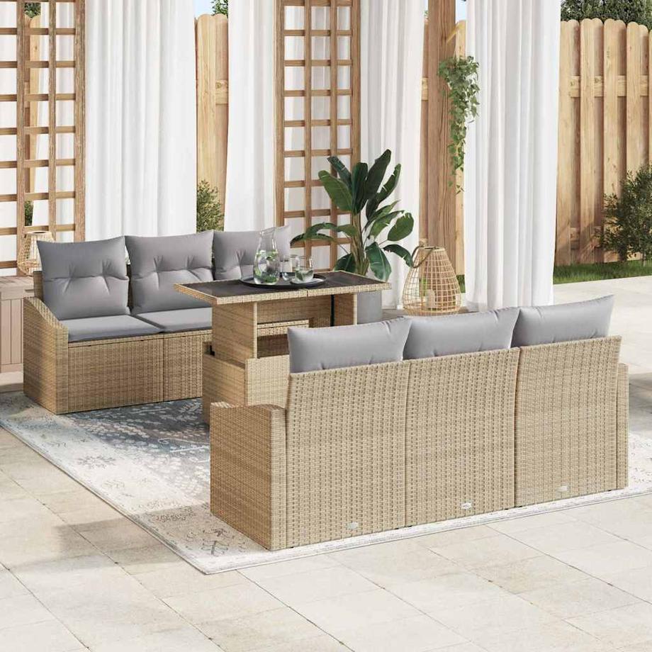 VidaXL Set Divano da Giardino Polyrattan  