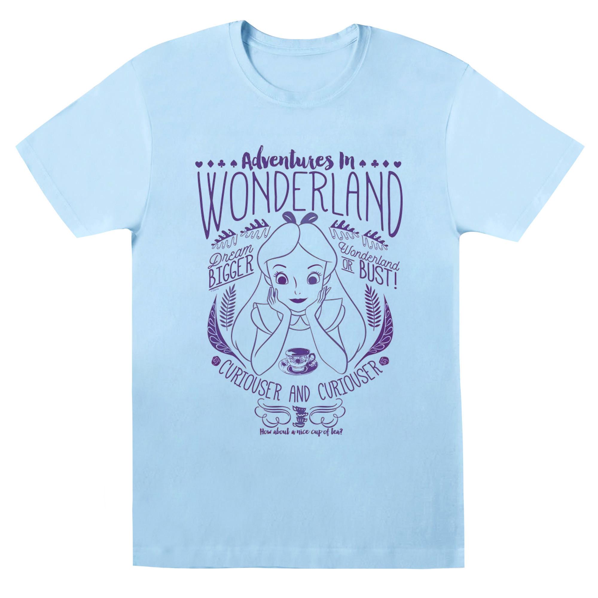 Image of Alice In Wonderland Adventures In Wonderland Tshirt Herren Blau L