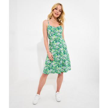 Spaghettiträger-Sonnenkleid mit Paisley