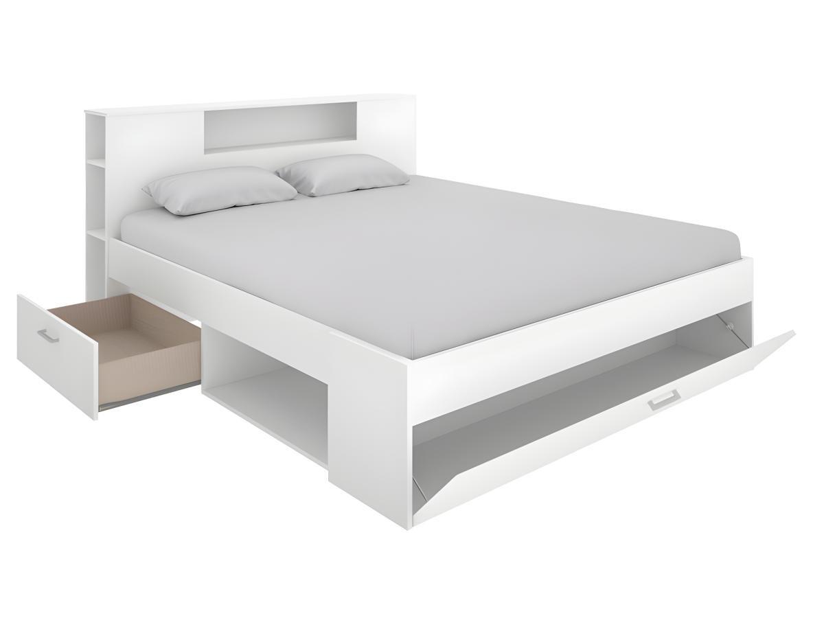 Vente-unique Bett mit Stauraum Schubladen LEANDRE  