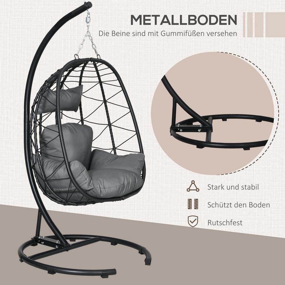 Outsunny Chaise pivotante en rotin  