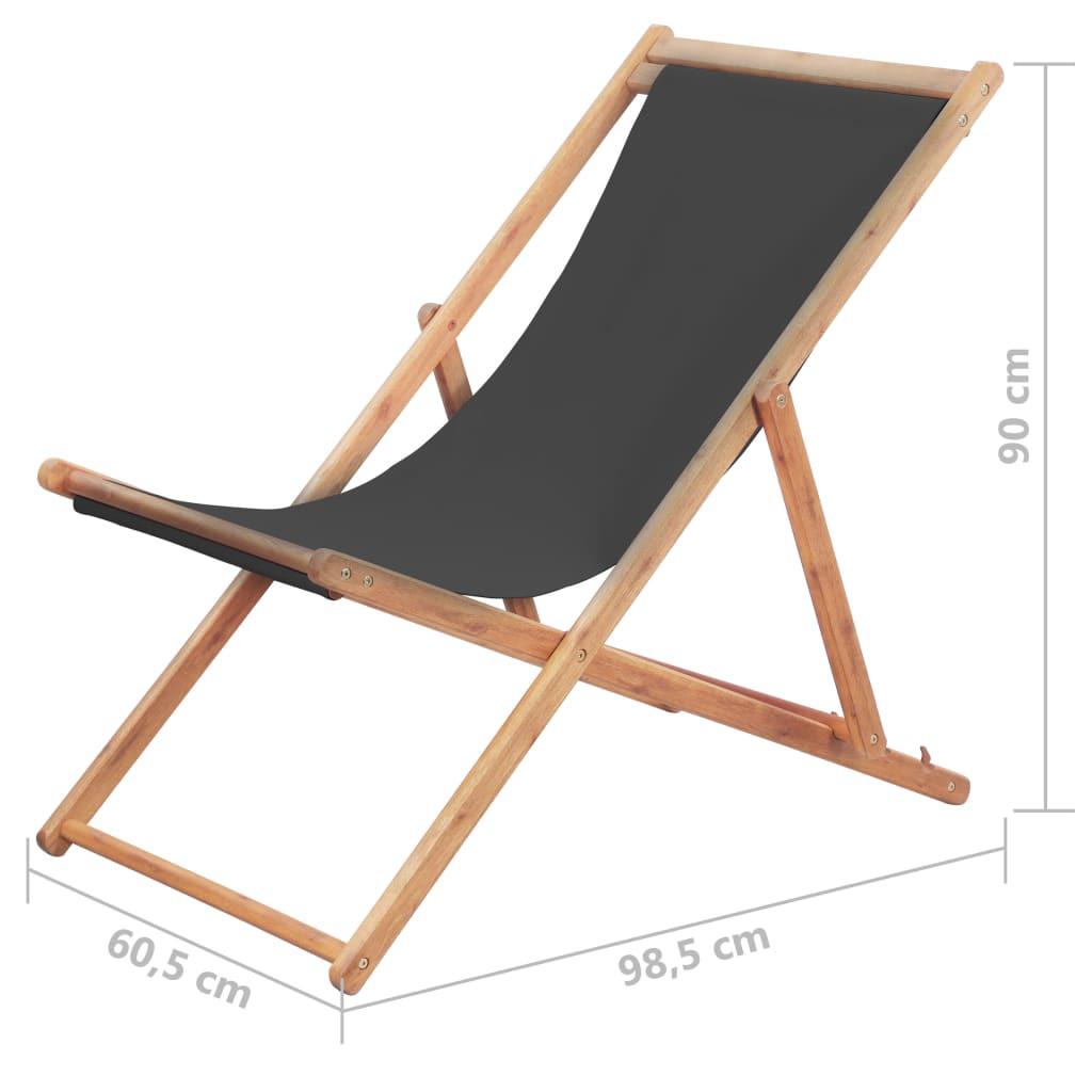 VidaXL Chaise de plage tissu  