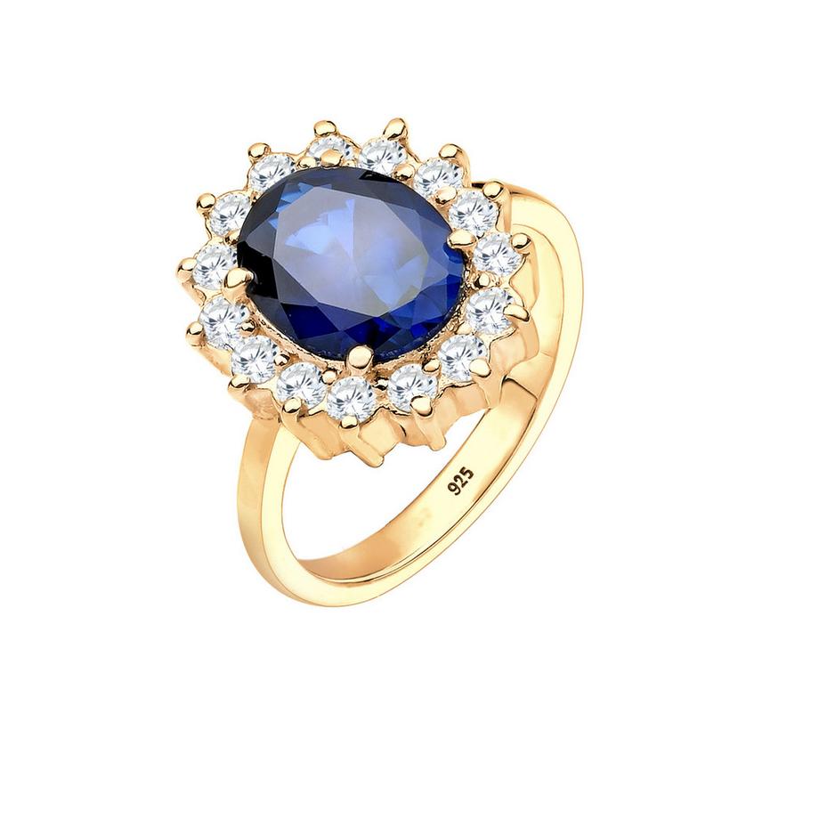 Cocktailring Saphirblau Royal Zirkonia