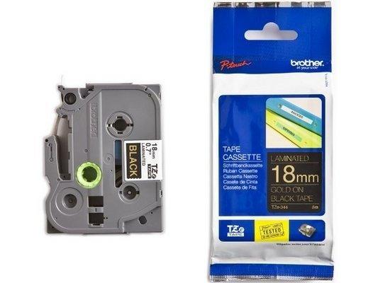 Image of Band, laminiert gold/schwarz TZe-344 PT-2450DX 18 mm