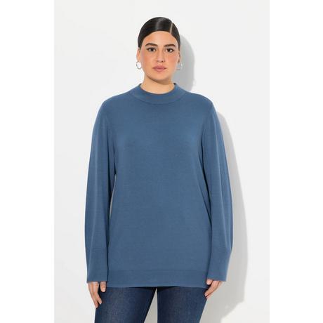 Ulla Popken  Pullover, Stehkragen, Langarm, Rippbündchen 