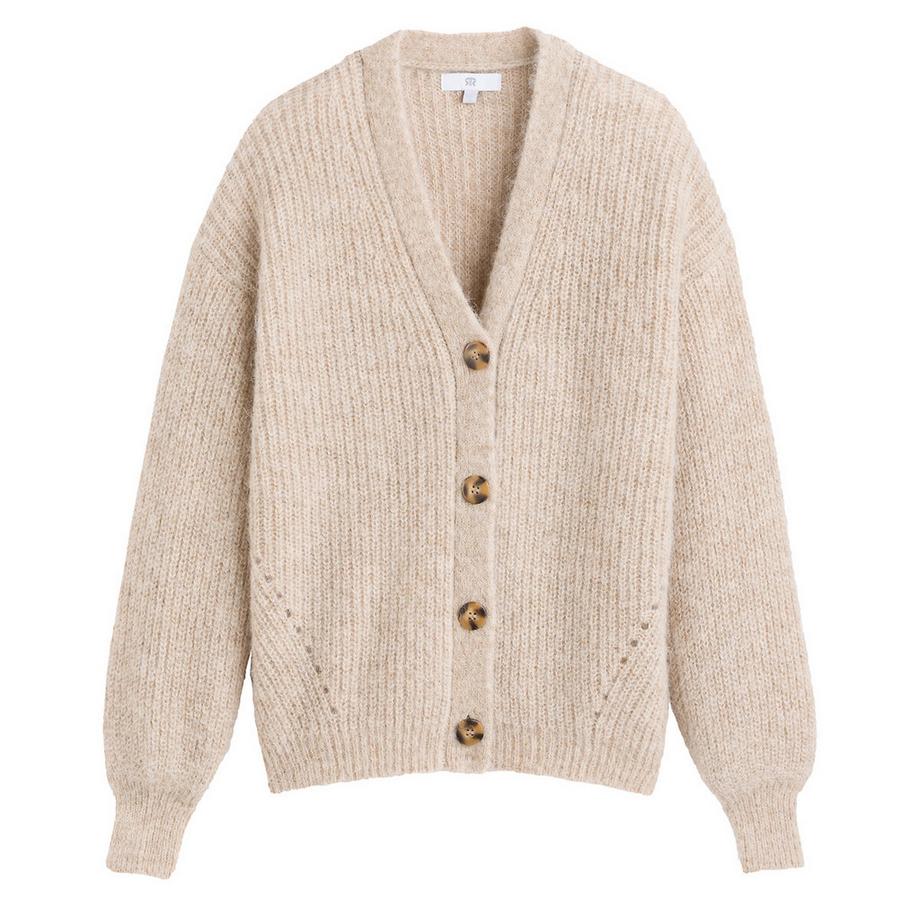 La Redoute Collections Geknöpfte Strickjacke V-Ausschnitt  