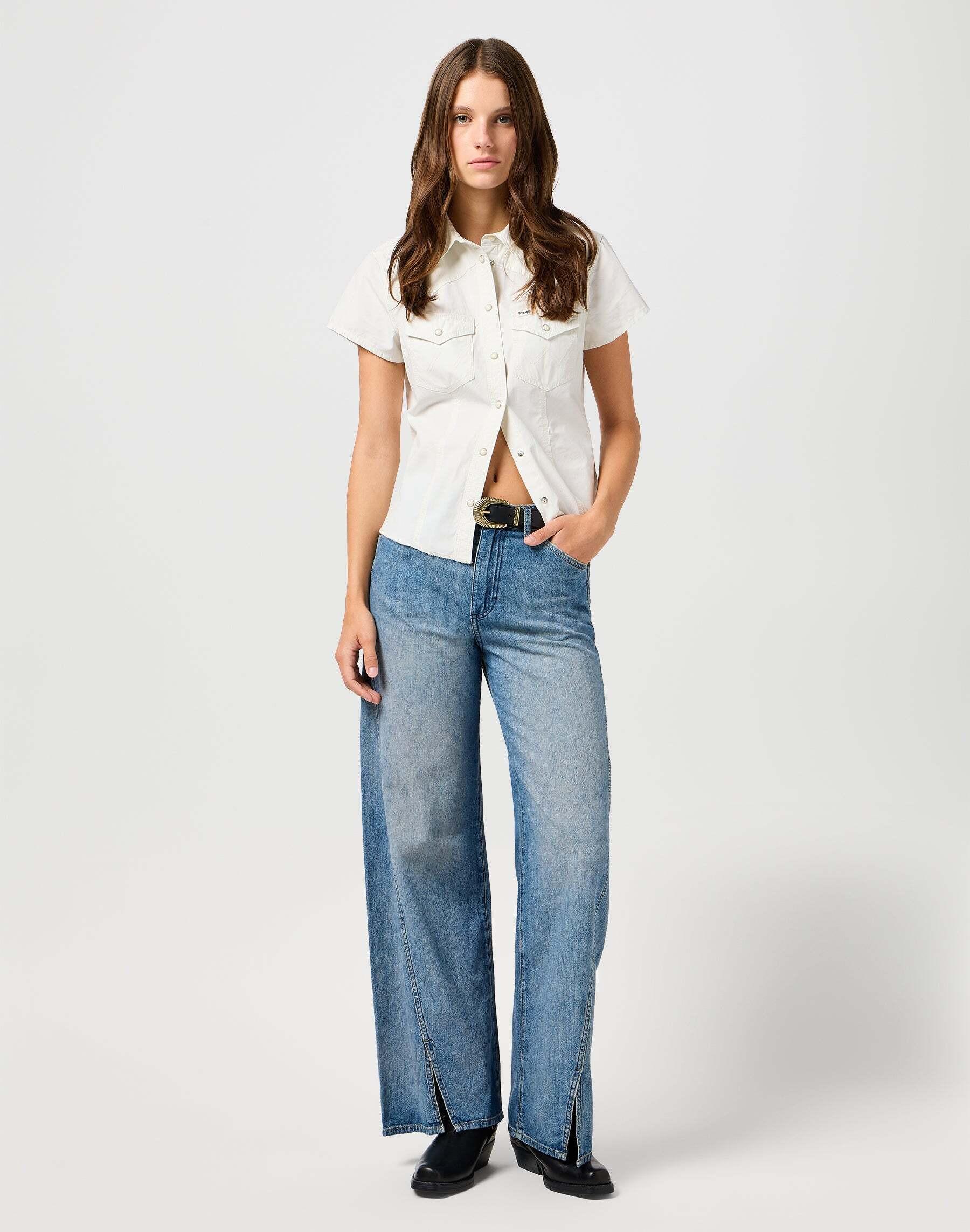 Wrangler Camicia Shrunken Maniche Corte  