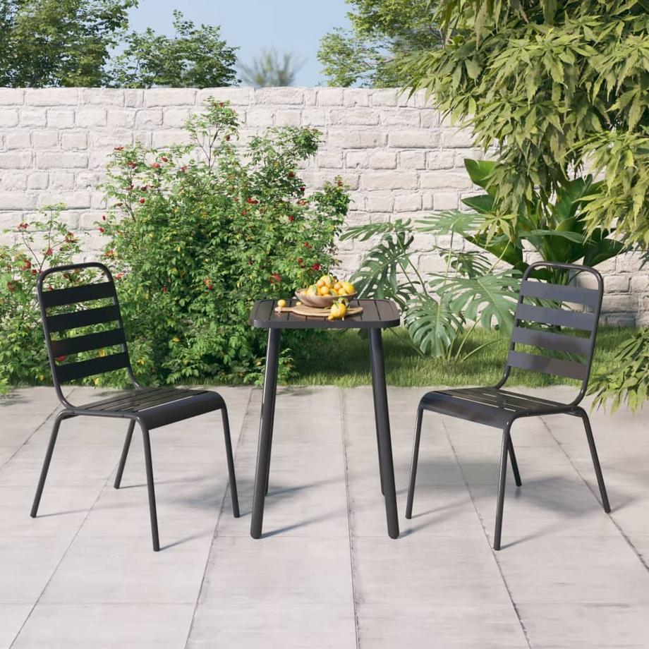 VidaXL set da pranzo da giardino Acciaio  