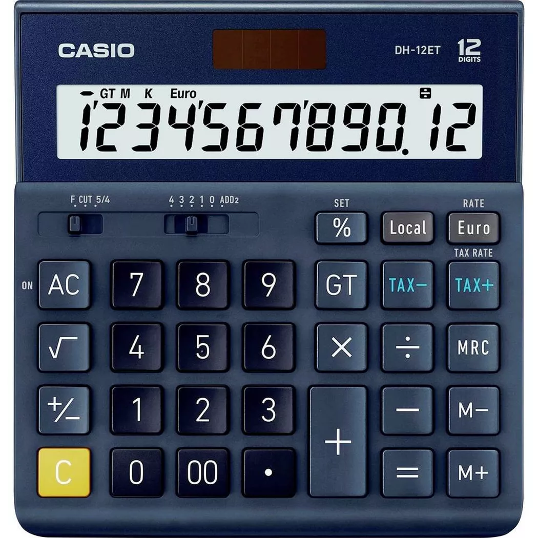 CASIO – Tischrechner 12-stellig, marine, Multicolor