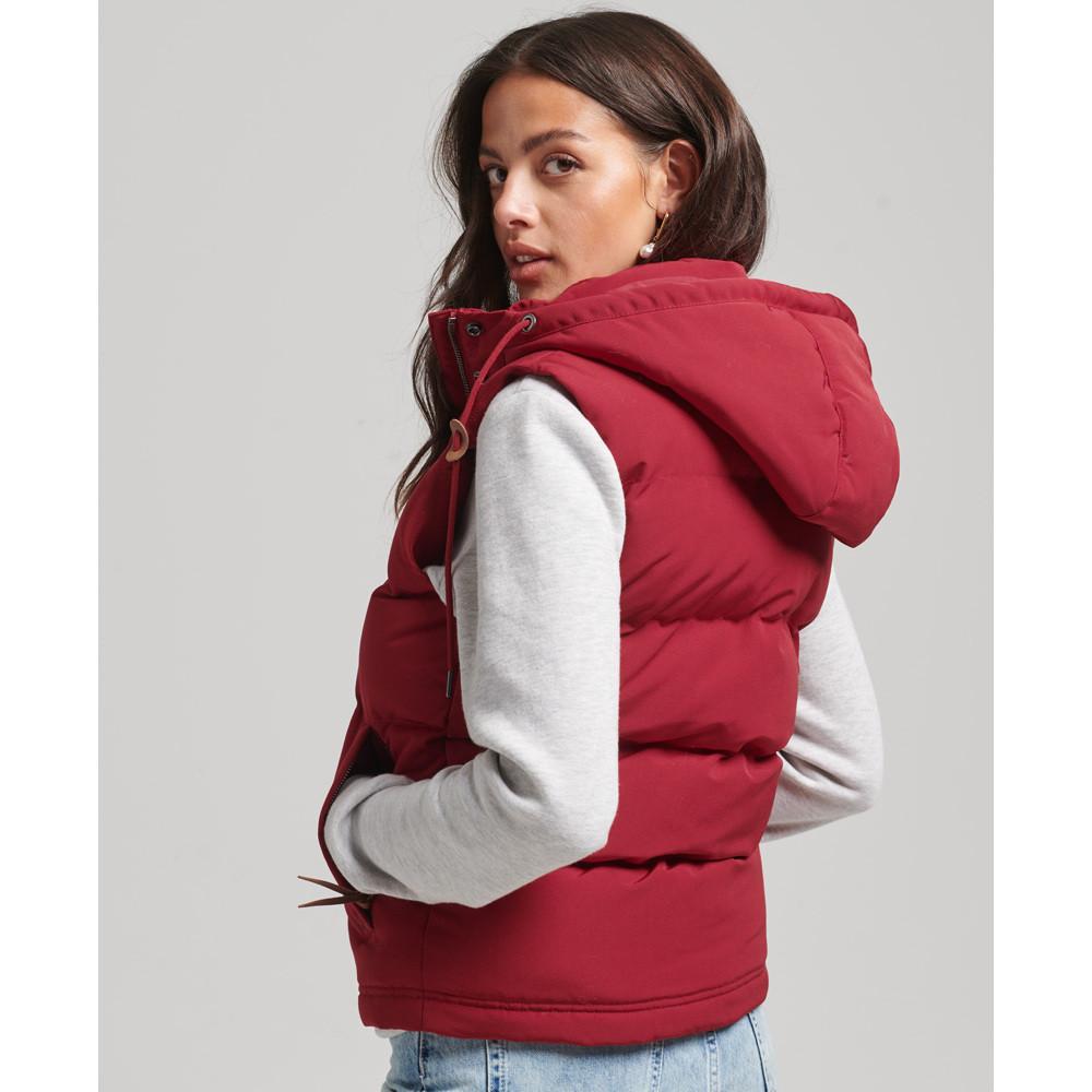 Superdry  ärmelloe daunenjacke mit kapuze, uperdry everet 