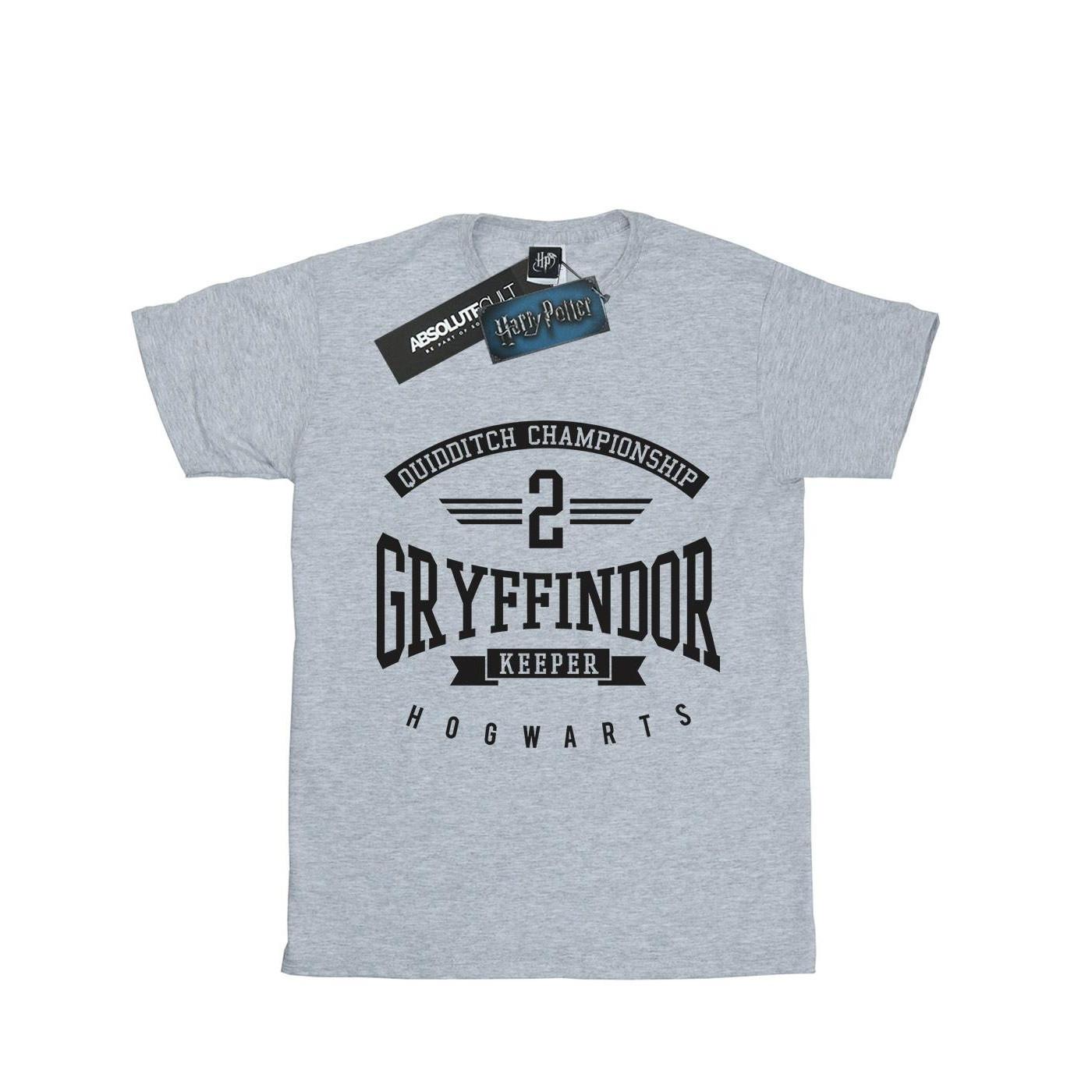 Image of Gryffindor Keeper Boyfriend Fit Tshirt Damen Grau XXL