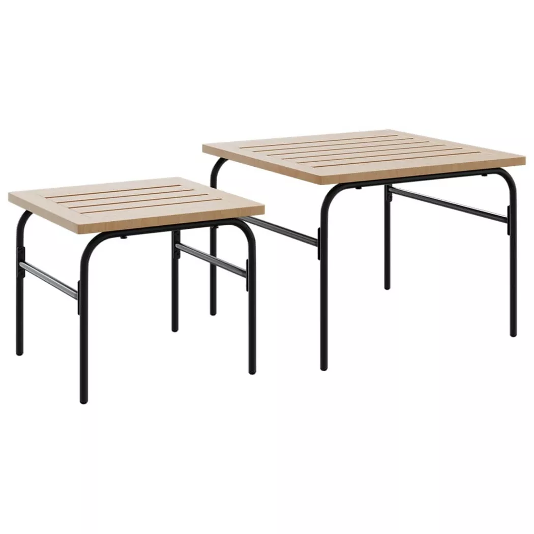 VidaXL - Table basse gigogne de jardin acier, One Size, Marron